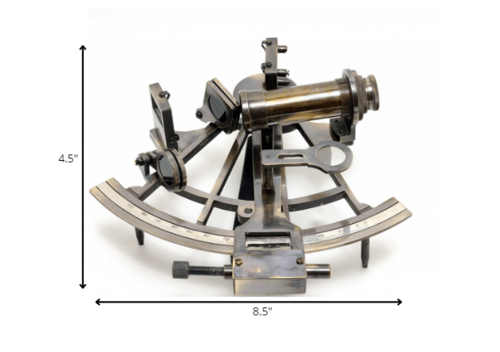 8.5inches x 8inches x 4.5inches Nautical Sextant in Wood Box  Large