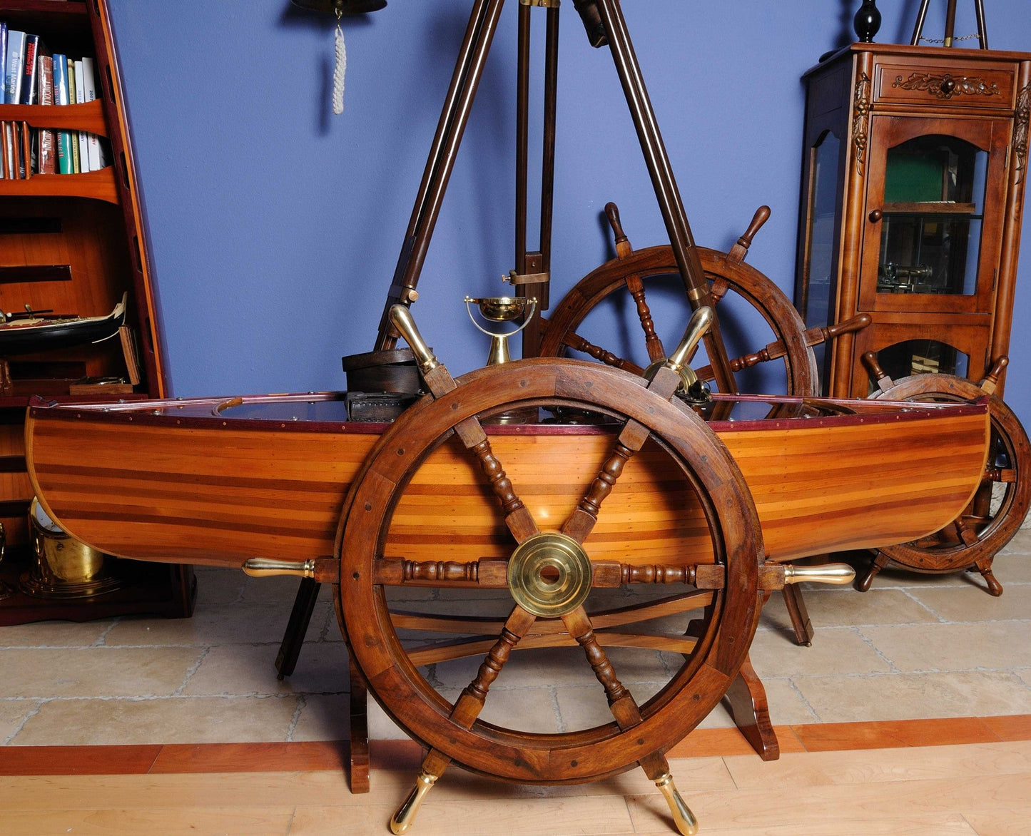 30inches x 30inches x 2inches Ship Wheel