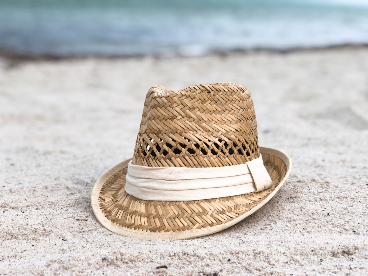 ‘Say Aloha’ Natural Straw Fedora Hat