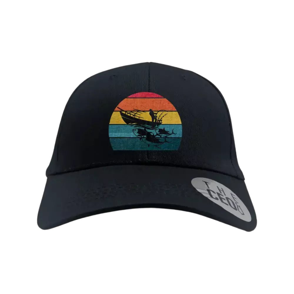 Fishing Boat Printed Baseball Hat