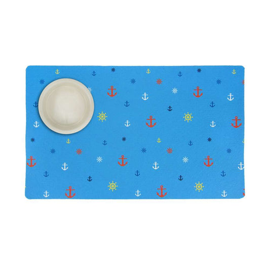 Ship Wheels & Anchors - Dog Mat