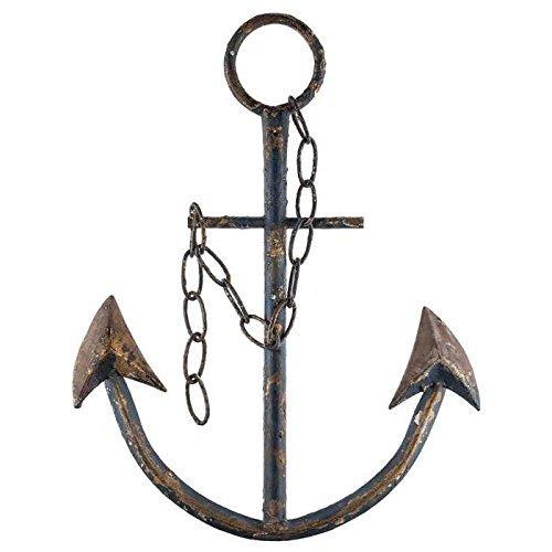 Antique Metal Anchor with Chain Wall Decor