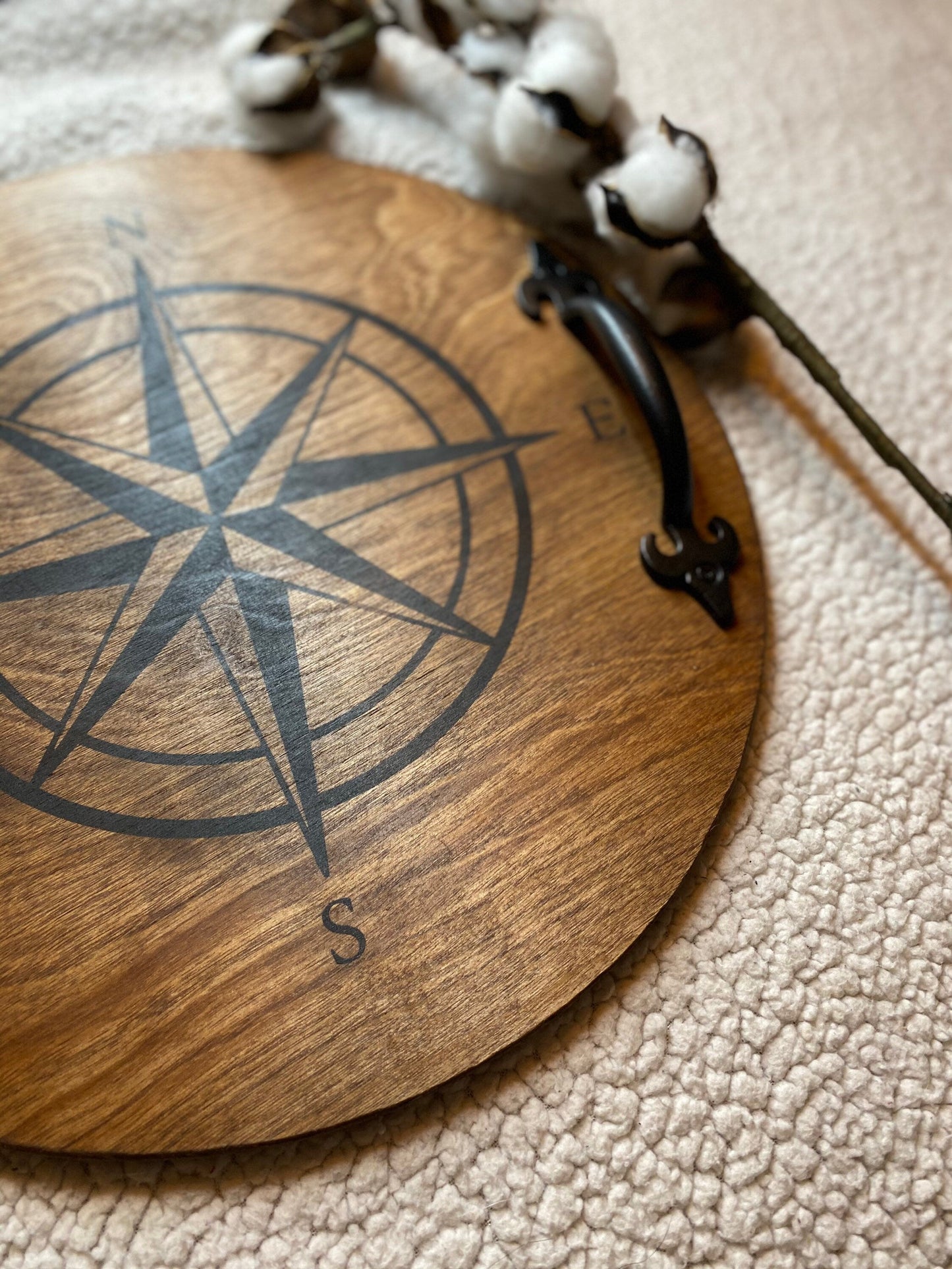 Wood Serving Tray, Beach Decor, Decorative Tray, Nautical Decor,