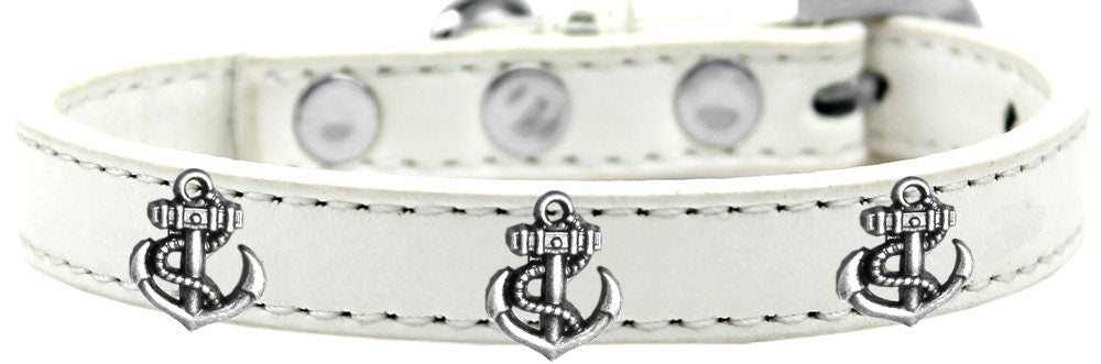 Dog, Puppy & Pet Widget Fashion  Collar, "Silver Anchor"