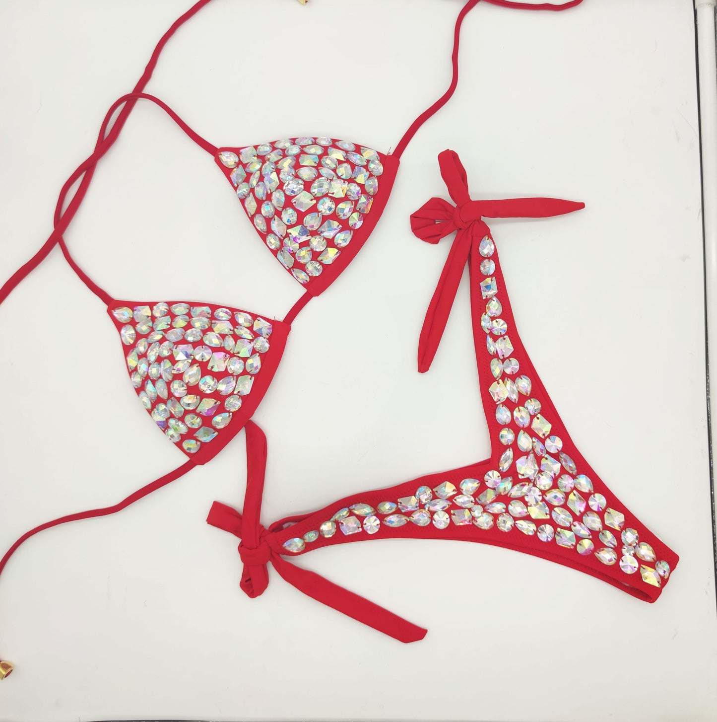 Diamond bikini set rhinestone swimwear crystal bathing suit sexy women