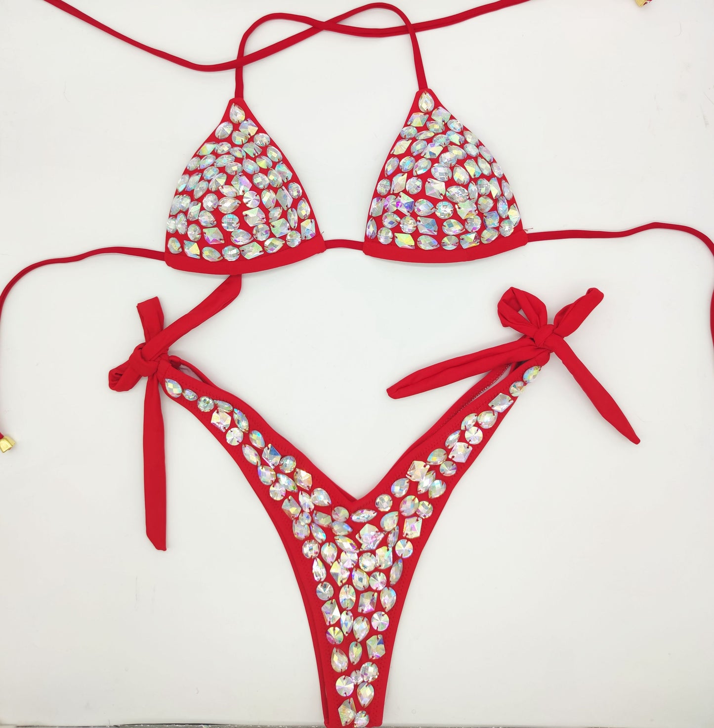 Diamond bikini set rhinestone swimwear crystal bathing suit sexy women